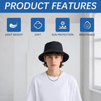 Bucket Hats Bulk Solid Color DIY Blank Hat Bucket Hats - Image 4