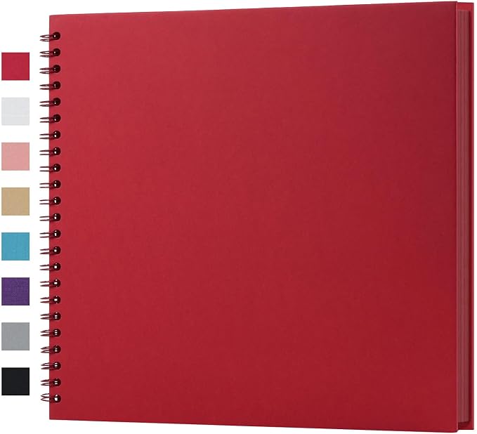 potricher 12 x 12 Inch DIY Scrapbook Album 40 Pages Hardcover Kraft Paper Scrap by potricher