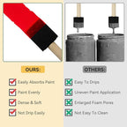 18 Pcs Foam Paint Brushes, 2 Inch Sponge Paint Brush, Wood Handle Sponge Foam - Image 4