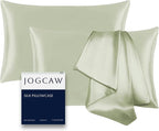 2 Pack 100％ Silk Pillowcase for Hair and Skin, Soft Breathable Cooling Mulberry by Jogcaw