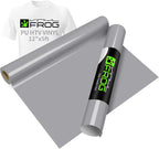 VINYL FROG Grey Heat Transfer Vinyl Roll 12" x5ft Matte HTV Vinyl | Grey Iron by VINYLFROG