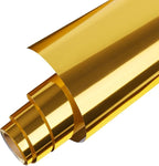 Gatichetta Heat Transfer Vinyl Roll, Metallic Foil Gold Iron On Vinyl 12" X 6ft by Gatichetta