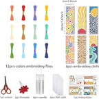 FREEBLOSS 6 Set Cross Stitch Bookmark Kits Bohemian Style Stamped Cross Stitch - Image 2