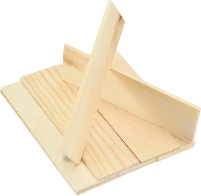 MECCANIXITY 10Pcs Wood Strips Slats, 5/64" x 1‑1/4" x 4" Thin Wood Sticks Flat by MECCANIXITY