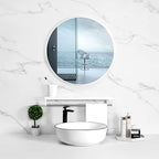 12'' Round Wall Mirror Tiles Self Adhesive Circle Mirror - Image 6