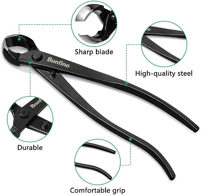8.3" Bonsai Concave Cutter, Heavy Duty Professional Manganese Steel | Branch - Image 6