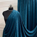 Navy Blue Royal Velvet Fabric by The Yard, Wedding Decor, Fashion & Crafts I by VALENTINATEXTILEINC