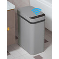 Yatmung 2.5 Gallon Motion Sensor Trash Can - Automatic Trash Can Touchless - Smart Trash Bin with Lid - Electric, Narrow, Plastic, Auto Open, Office, Bedroom, Bathroom - Small Garbage Can (Grey)