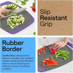 GORILLA GRIP BPA-Free Reversible Kitchen Cutting Board Set of 3, US Designed - Image 3