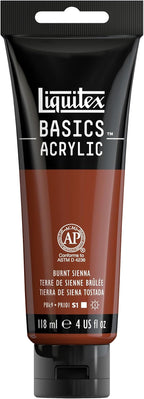 Liquitex BASICS Acrylic Paint, 118ml Tube, Burnt Sienna by Liquitex