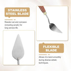HARFINGTON Palette Knife Painting Tool 2.36" x 1.18" Stainless Steel Teardrop - Image 4