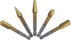 NordWolf 5-Piece Rotary Burr Carving Rasp Files Set, - Image 5