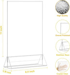 EHWINE Acrylic Sign Holder 8.5 x 11, 8 Pack Double-Sided Tabletop Stand | - Image 4