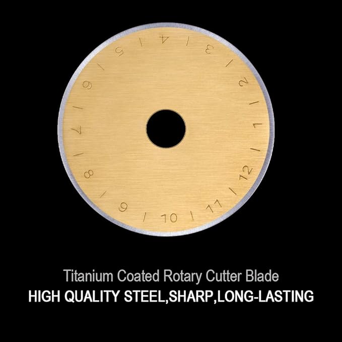 HEADLEY TOOLS Titanium Coated 45mm Rotary Cutter Blades 15 Pack Fits Olfa - Image 2