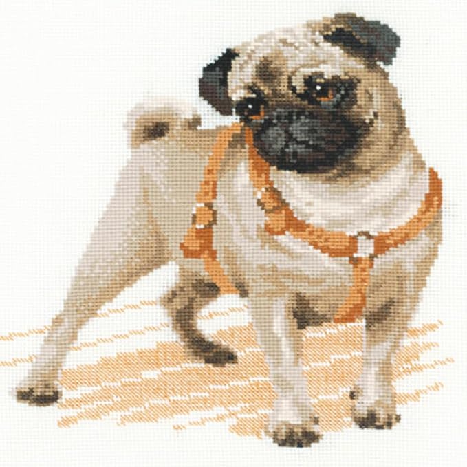 RIOLIS - Pug Dog 1176, Dogs Cross Stitch Kits 9, Counted Cross Stitch Kits - Image 2
