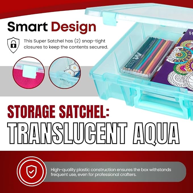 ArtBin 6955AA Super Satchel Compartment Box Clear Craft Organizer Storage Case - Image 5