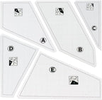 5 Pcs Quilting Rulers and Templates Plexiglass by Naturahand
