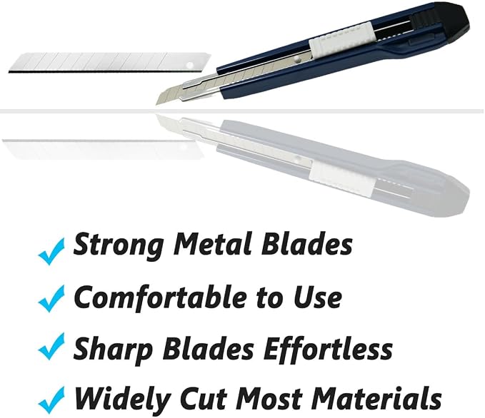 9mm Snap Off Utility Knife High Hardness Retractable Box Cutters - Image 4