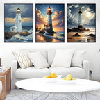 3 Pack Diamond Art Kits for Adults, 5D Lighthouse Diamond Painting Kits for - Image 3