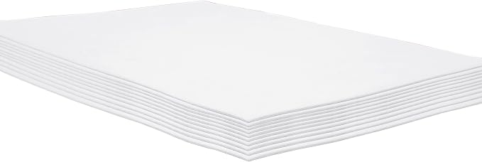 White EVA Foam Sheets, 9 x 12 Inch, 2mm Thick Handicraft Foam Paper by Unknown