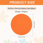 MECCANIXITY 24 Pcs Circle Card Stock, 3.9 Inch Round Cutouts Paper Thick - Image 2