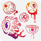 1pc Horrible Eye Balls Journal Stencil by Doodlream