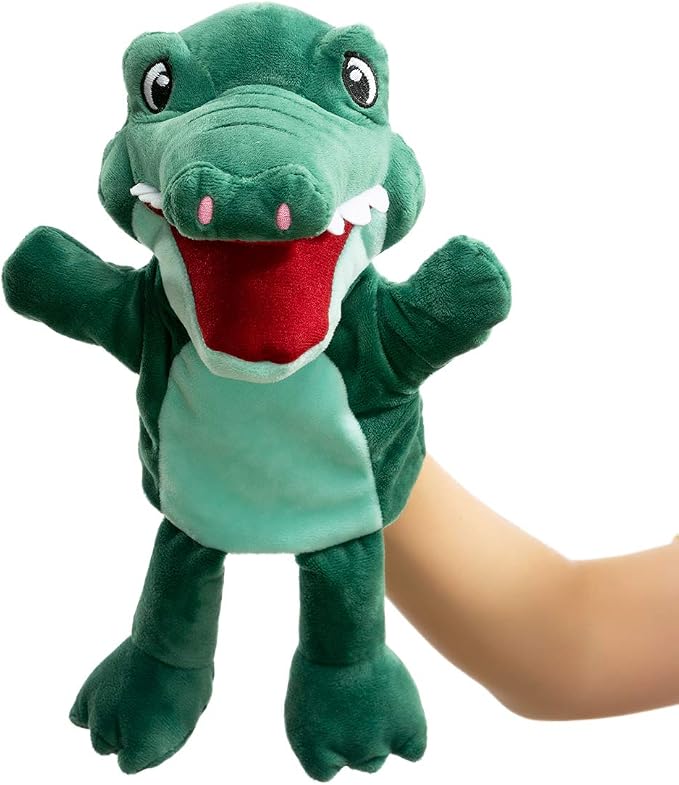 HollyHOME Hand Puppets Crocodile Plush Animal Zoo Alligator Puppets 14 Inches by HollyHOME