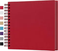 potricher 8 x 8 Inch DIY Scrapbook Photo Album 80 Pages Thick Kraft Blank Red by potricher