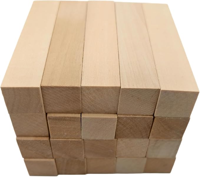 20PCS Basswood Carving Blocks, Whittling Wood Carving Kit, Unfinished Wooden by Unknown