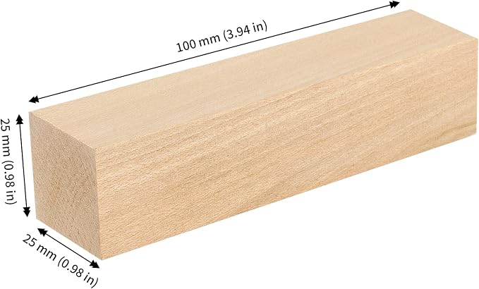 JAPCHET 24 Pieces 4 x 1 x 1 Inch Basswood Carving Blocks, Natural Wood Carving - Image 2