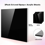 Adrattnay Black Acrylic Panels 1/8 Thick, Opaque Acrylic Panels - Image 2
