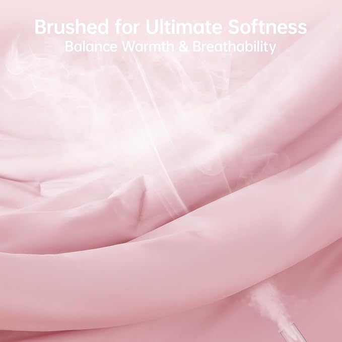MUXHOMO Pink Oversized Queen Comforter Sets, All Season Ultra Soft Down - Image 3