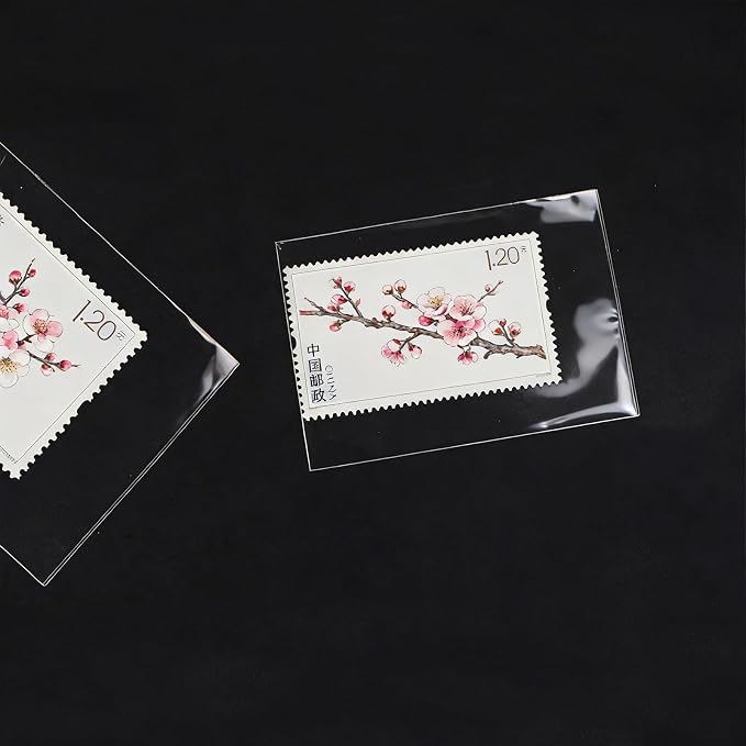 800Pcs 8 Sizes OPP Stamp Protection Bags, Stamp Collecting Supplies, Philatelic - Image 3