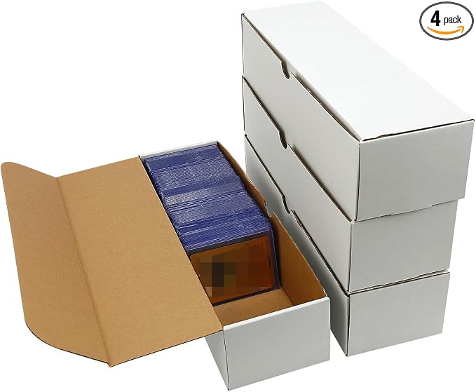 4-Pack • 3200-Count Trading/Gaming Card Box – Fits Toploaders & Sports Cards – by EBOAUSI