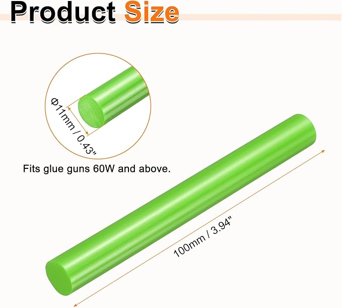 HARFINGTON 10pcs Hot Glue Sticks 0.43" Dia x 3.94" Long EVA Mini Hot Melt - Image 2
