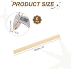 MECCANIXITY 6Pcs Basswood Sticks, 3/16" x 3/16" x 4" Square Wooden Dowel Rods - Image 2