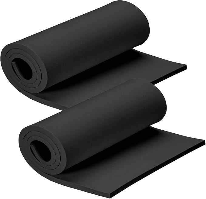 2-Pack 8mm Thick Black Eva Foam Sheets roll, 13.9" x 39" Premium eva Craft Foam by MEARCOOH