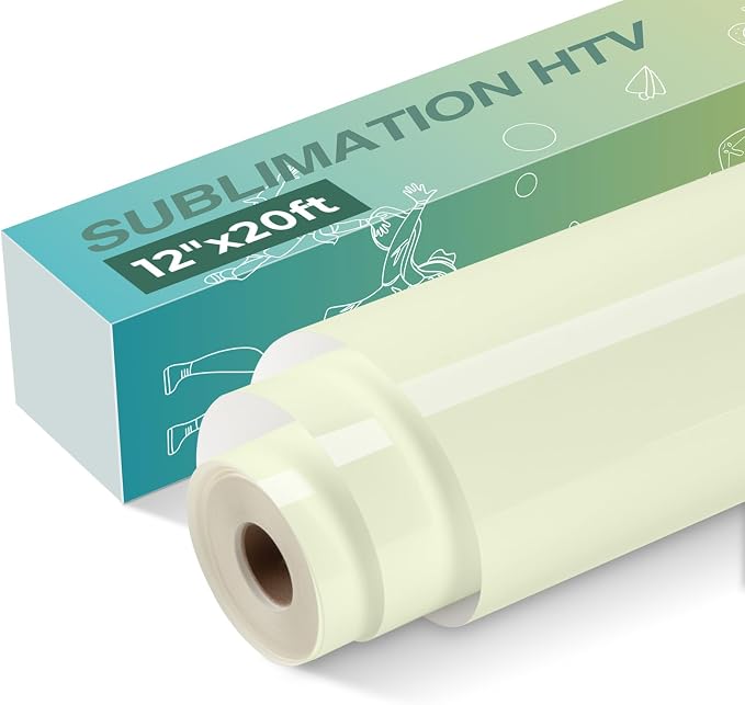 HTVRONT Clear Sublimation HTV Vinyl Glossy 12" X 20FT by HTVRONT