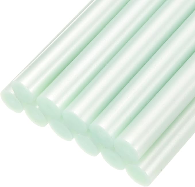 uxcell Mini Hot Glue Sticks for Glue Gun 11mm x 100mm Light Grass Green 12pcs by uxcell