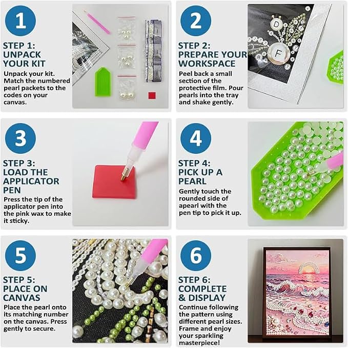 Gemozaic Beach Pearl Diamond Painting Kits - Image 6