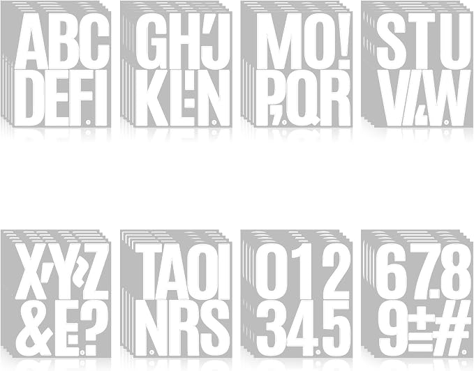 Letter Stickers, Mailbox Numbers, 4 Inch Waterproof Vinyl Alphabet | 4 Inch by Llewyn