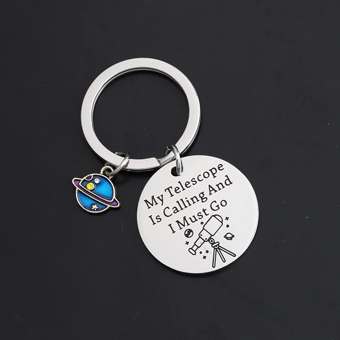 WSNANG Astronomy Gift Spacemen Gift Astronaut Keychain My Telescope Is Calling - Image 5