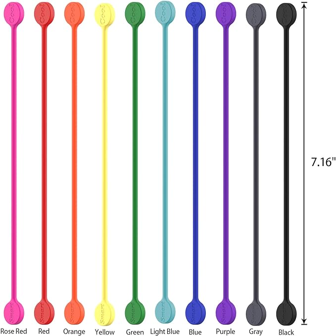SMART&COOL Reusable Silicone Magnetic Cable Ties - Image 4