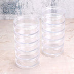 Hipiwe 2 Packs 5 Slot Clear Plastic Round Storage Jars - Image 2