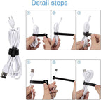 Nettbe 60 PCS 6 Inches Reusable Cable Ties, Adjustable Cord Straps Wire - Image 7
