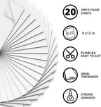 MEARCOOH 20-Pack Self Adhesive Foam Sheets - Image 2