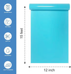 Light Blue Heat Transfer Vinyl HTV Roll 12" x 15ft. | Easy to Cut, Weed & - Image 2
