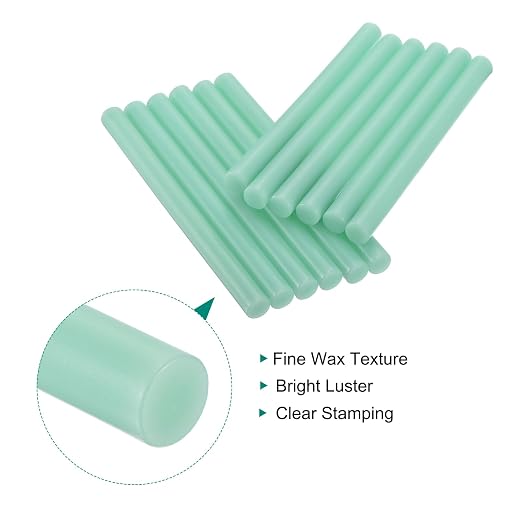 MECCANIXITY 12 Pcs Green Cylinder Sealing Wax Stick Glue Gun Wax Seal Rod Craft - Image 3