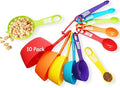 12 Piece Measuring Cups and Spoons Set, Colored Kitchen Measure Tools, Durable by HAWOWZ