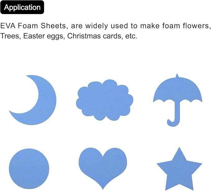MECCANIXITY EVA Foam Sheets Grey Blue 19.7 Inch x 17.7 Inch 0.8mm Thick Crafts - Image 6